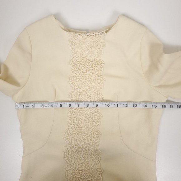 1960s handmade wedding dress with lace applique - Picture 7 of 12